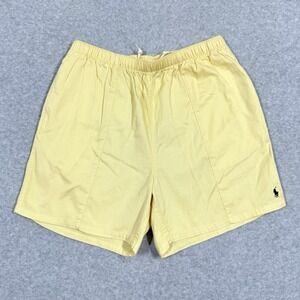 Vintage Polo Ralph Lauren Shorts Mens XL Butter Yellow Elastic Waist‎ Pony Logo